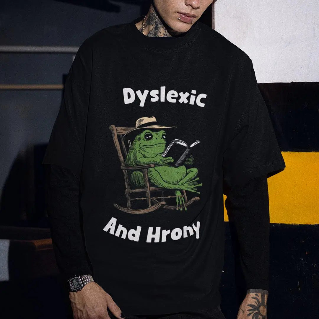 Dyslexic and Hrony t-shirt - Orbital Clothing