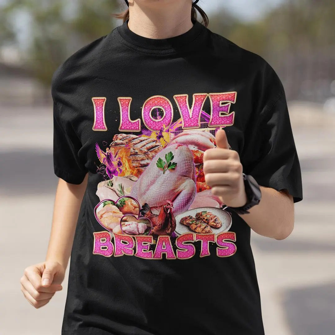 I Love Breasts T-Shirt - Orbital Clothing