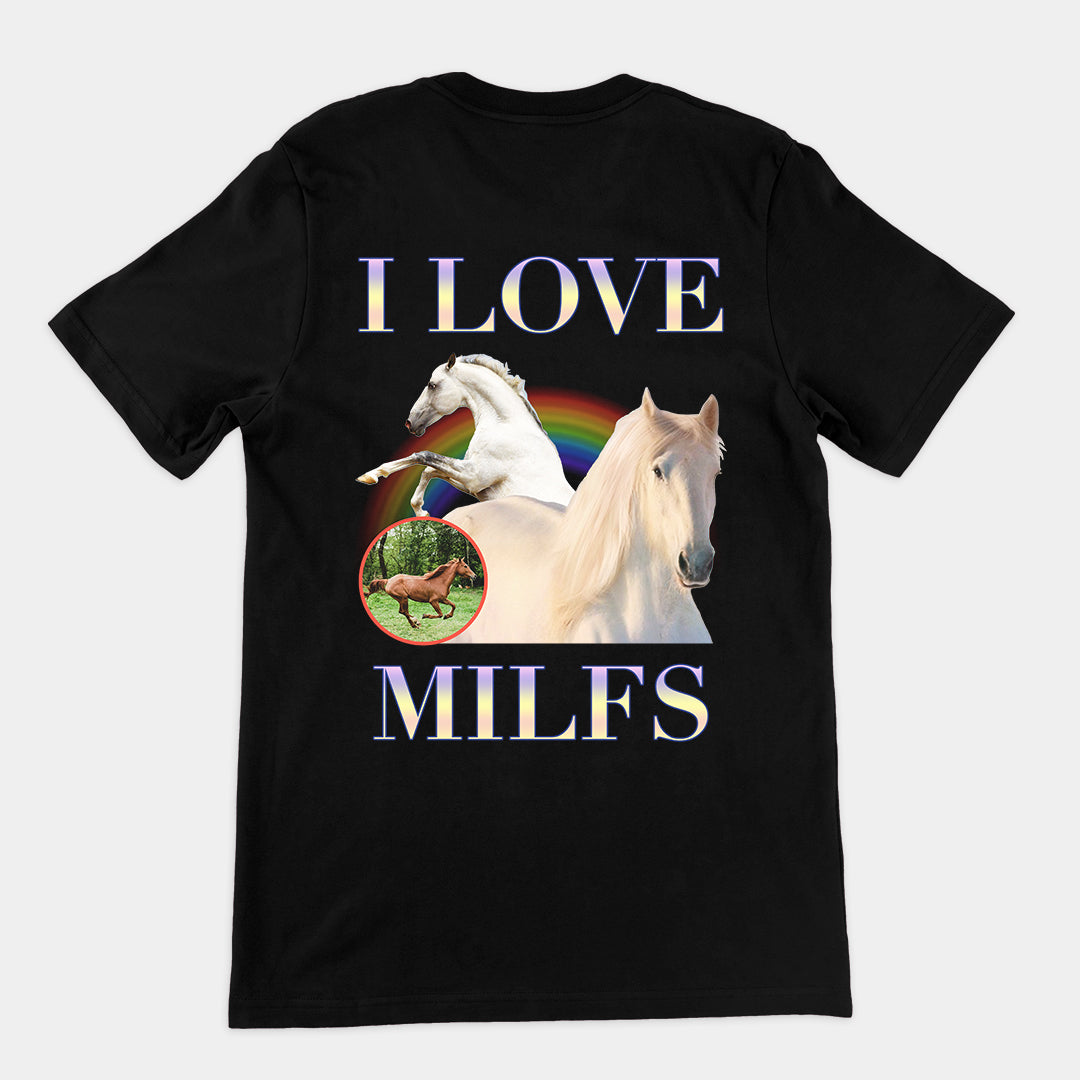 I Love Milfs t-shirt (Backprint)