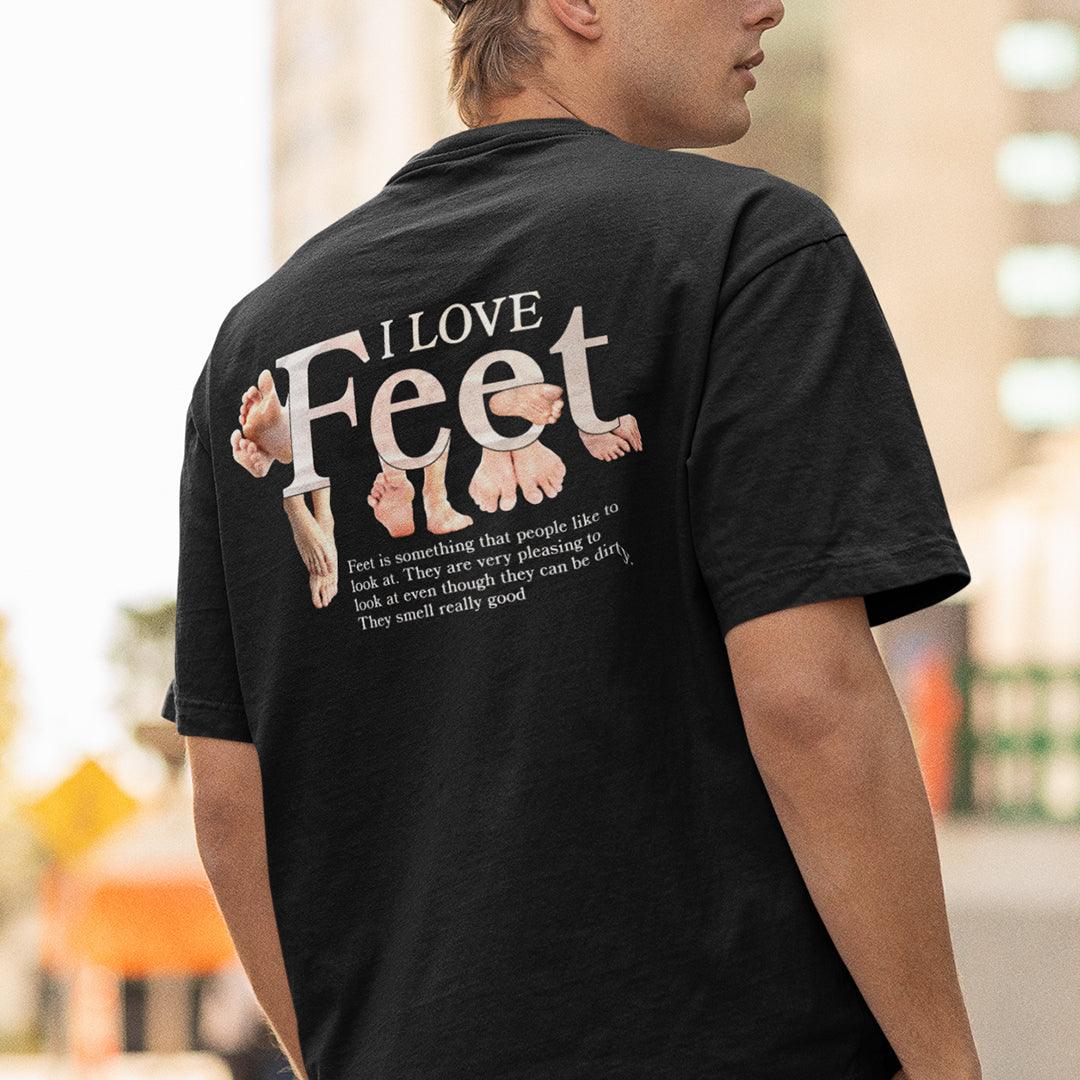 I Love Feet t-shirt (backprint) - Orbital Clothing