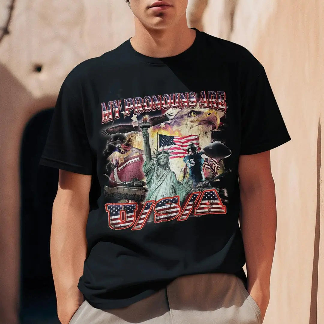 My Pronouns are USA t-shirt - Orbital Clothing