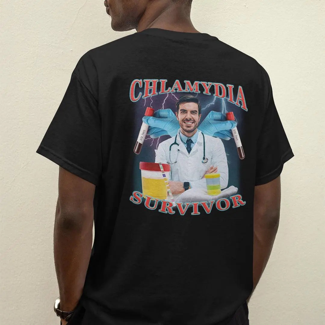 Chlamydia Survivor t-shirt (backprint) - Orbital Clothing