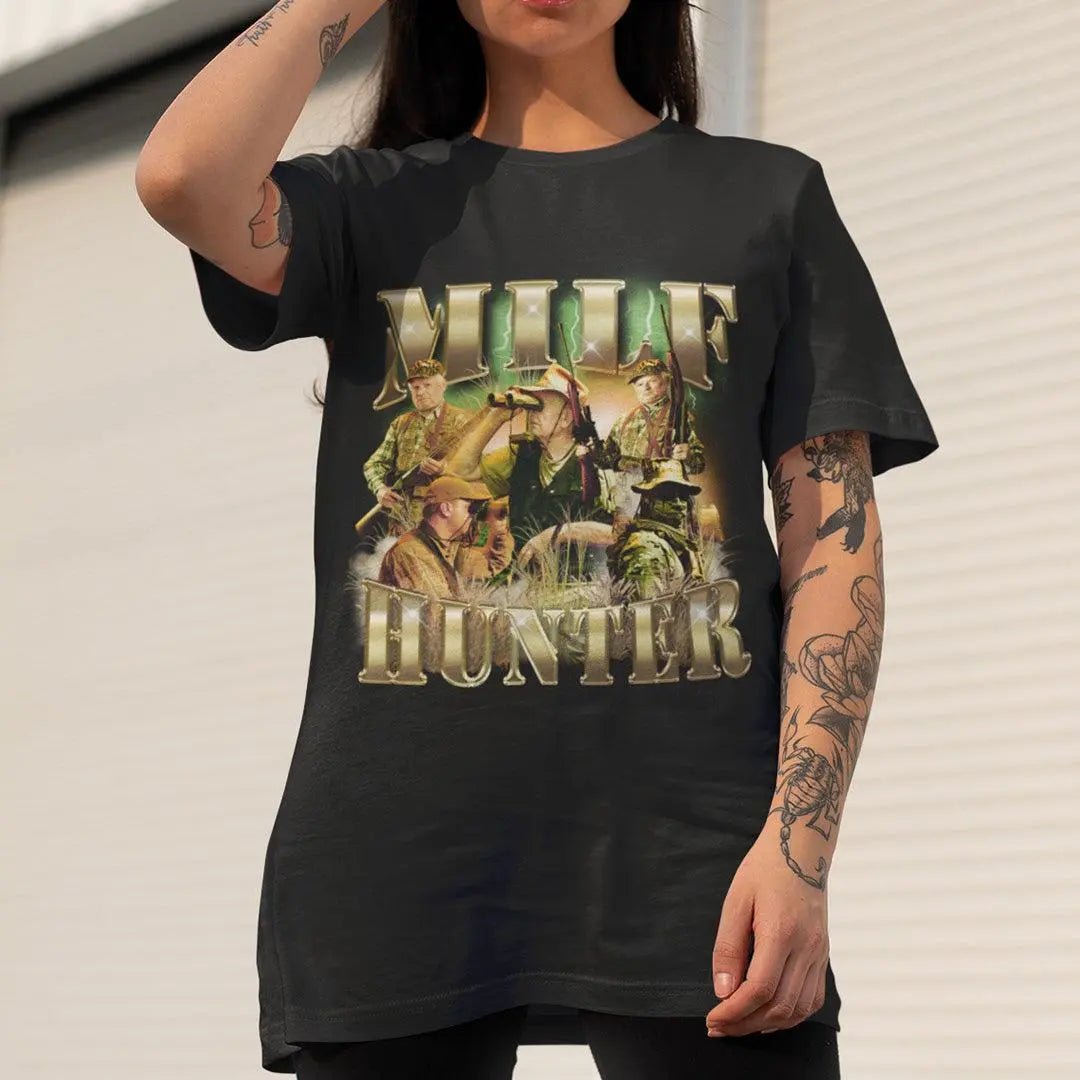 al gear milfhunter shirt Milf Hunter Funny T-shirt