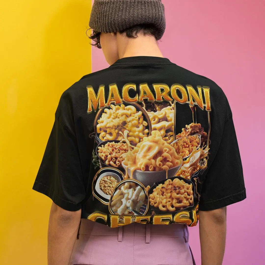 Macaroni Cheese t-shirt (backprint) - Orbital Clothing