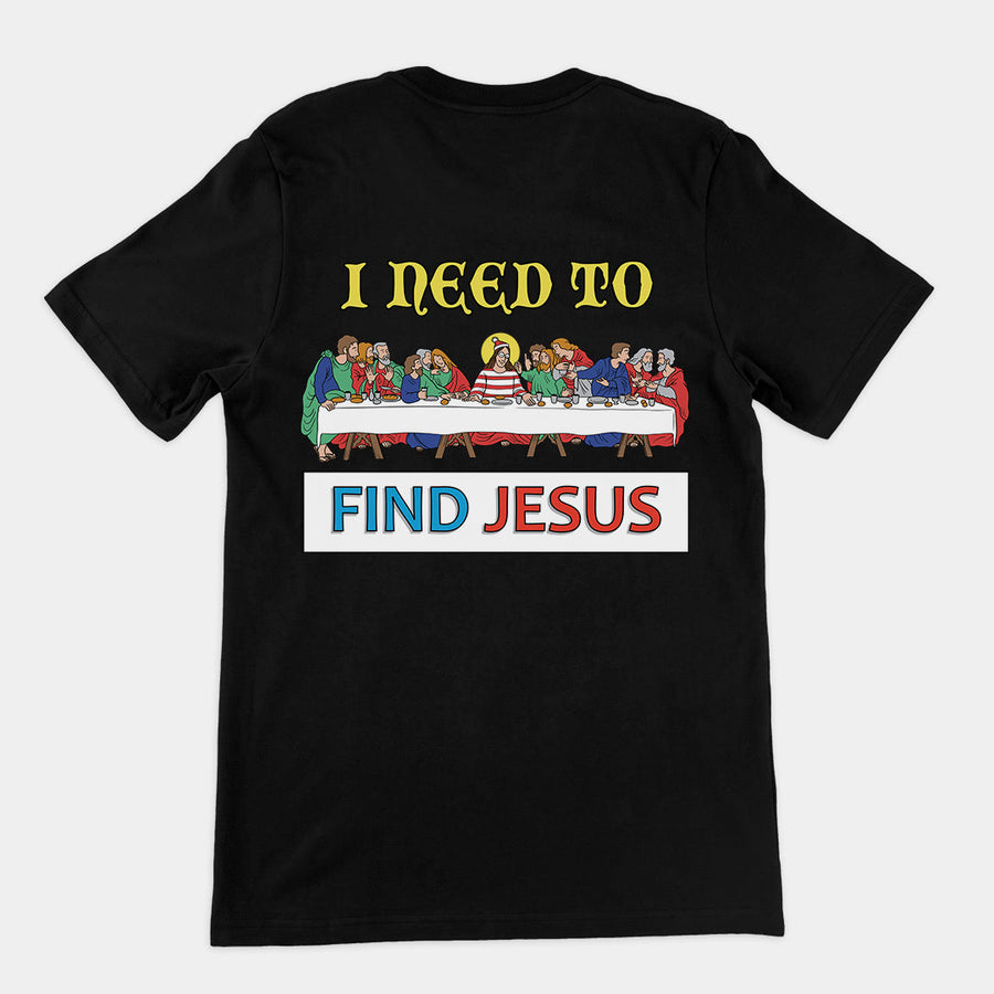 I need to find Jesus (Where's Wally) T-Shirt (backprint) Orbital Clothing