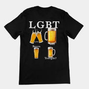 Lasst uns heute Abend Bier trinken gehen T-Shirt (Rückenaufdruck)