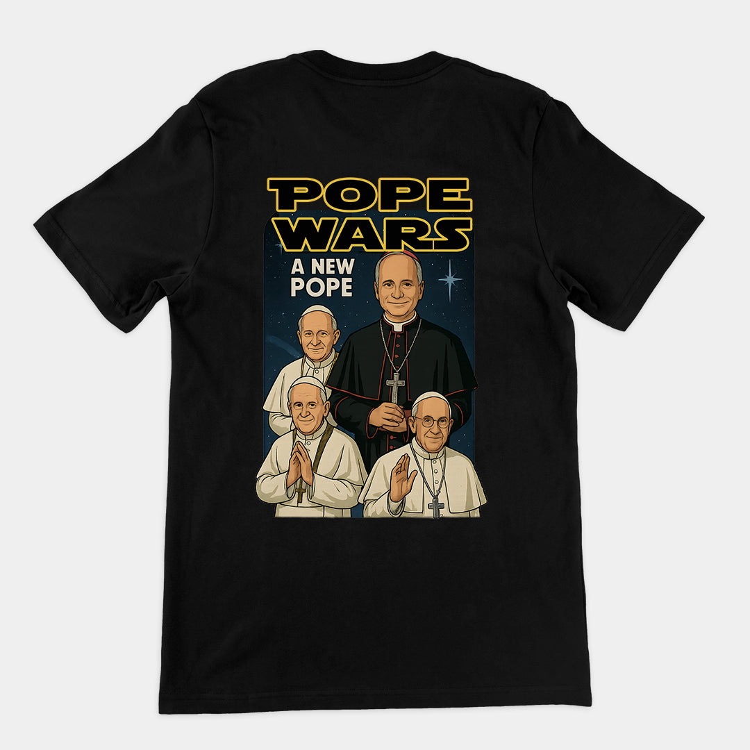 Pope Wars: A New Pope t-shirt (backprint)
