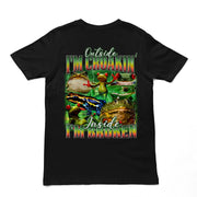 Outside I'm Croakin' Inside I'm Broken T-Shirt (backprint)