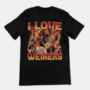 Ich liebe Wiener Würstchen T-Shirt (Rückenaufdruck)
