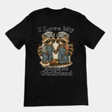 Ich liebe meine autistische Freundin T-Shirt (Rückenaufdruck)