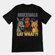 Bisexuals Eat What T-Shirt (backprint)