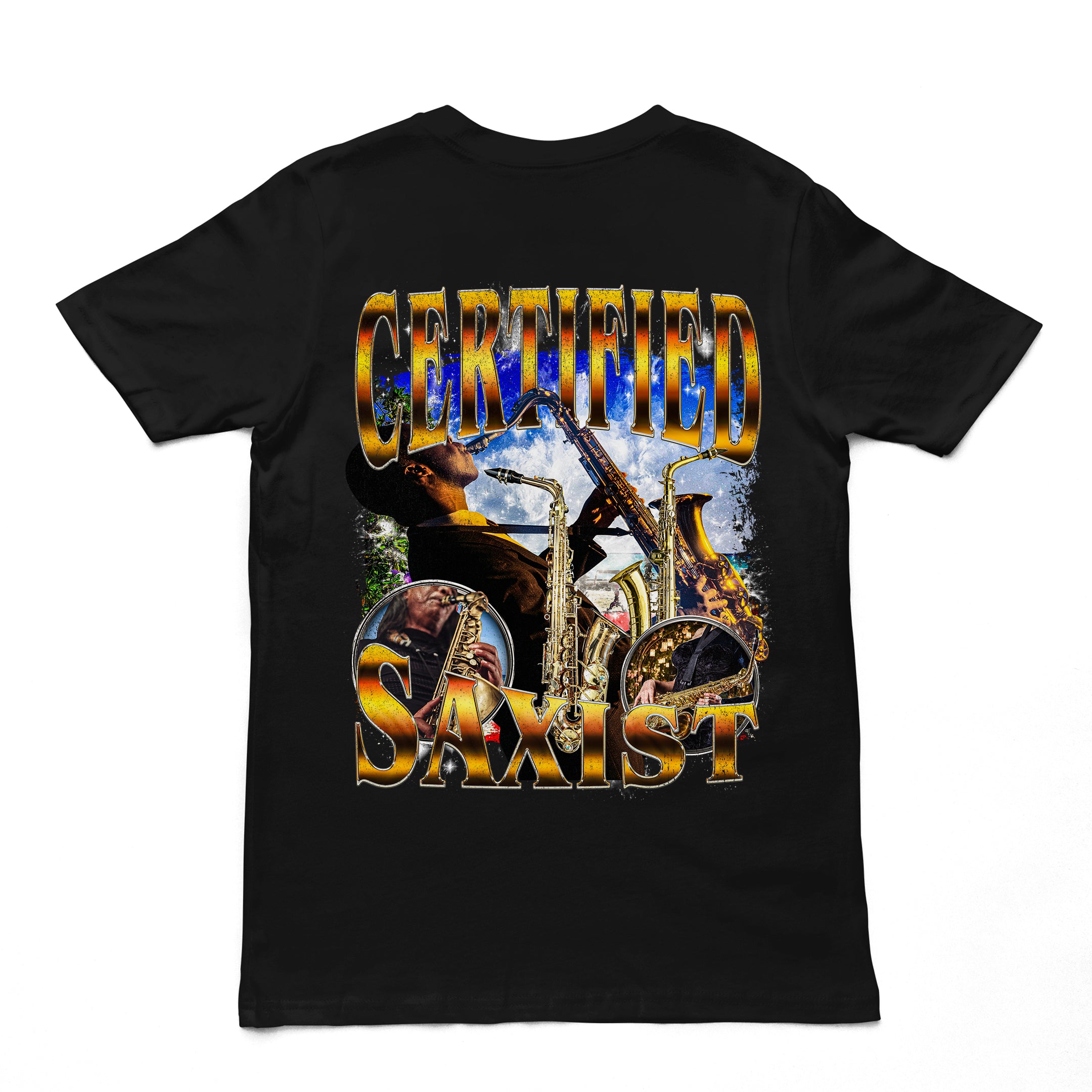 Certified Saxist T-Shirt (backprint)