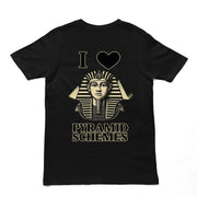 Ich liebe Pyramidensysteme T-Shirt (Rückenaufdruck)