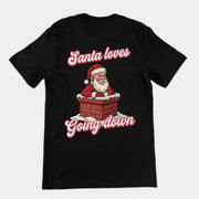 Santa Loves Going Down T-Shirt (backprint)