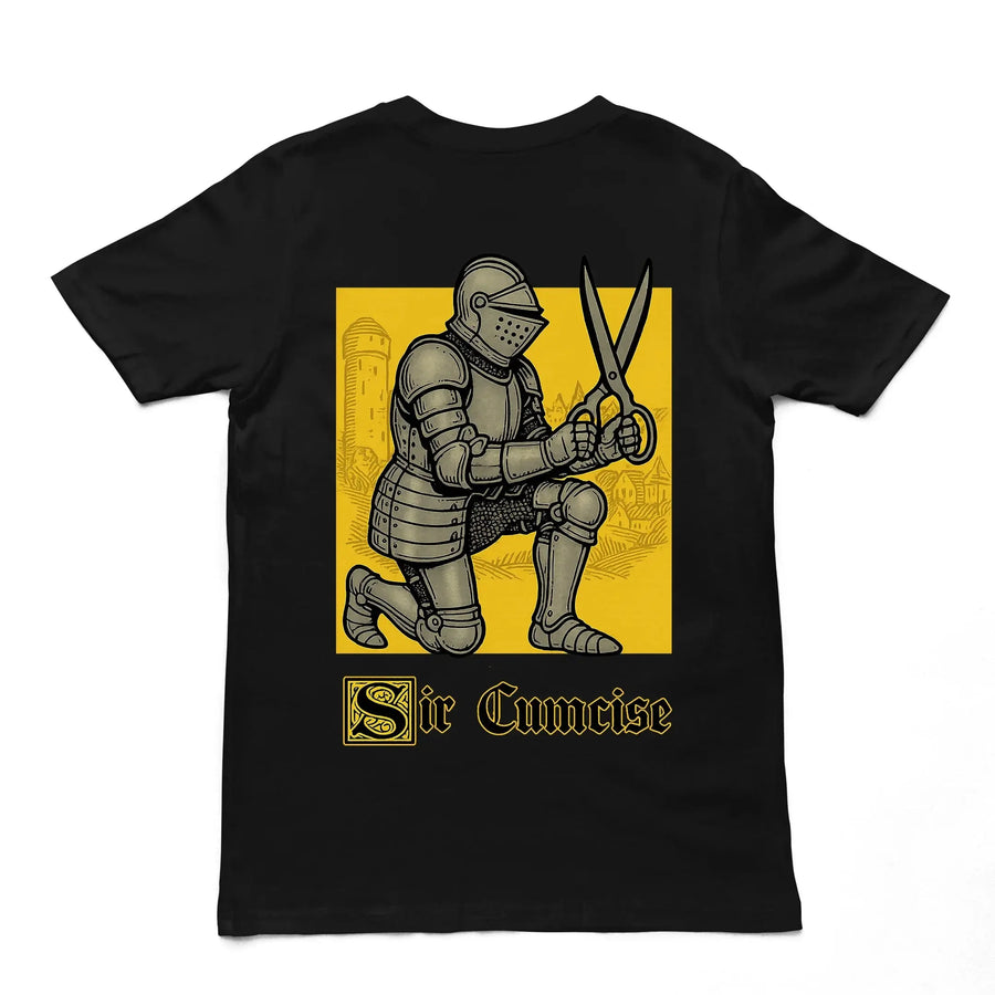 Sir Cumcise (Handdrawn) T-Shirt (backprint) - Orbital Clothing