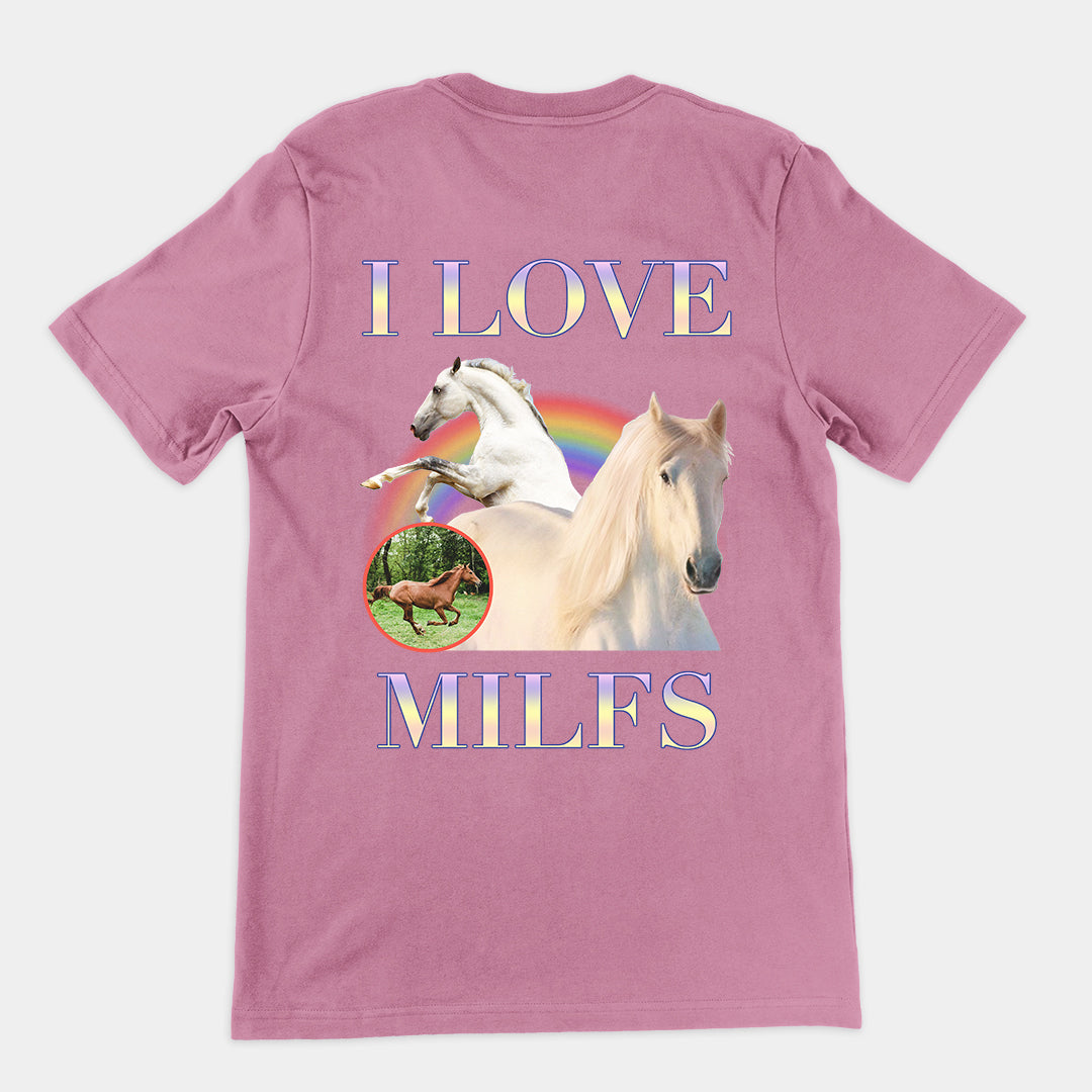 I Love Milfs t-shirt (Backprint)