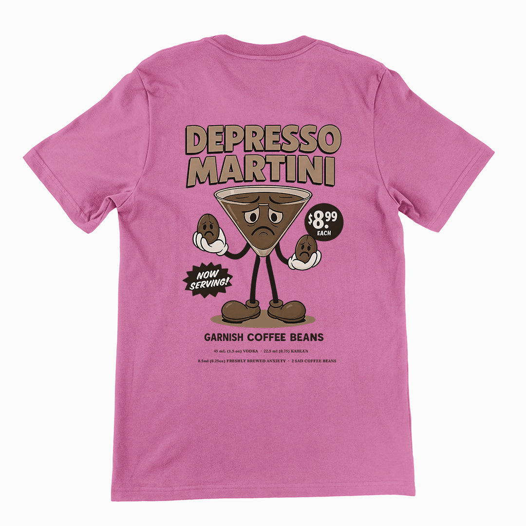 Depresso Martini T-Shirt (backprint)