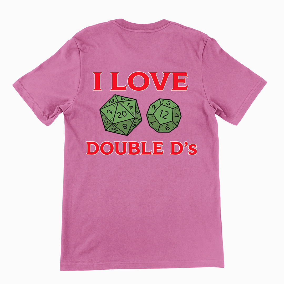 I love Double D's (Dungeon and Dragons) T-Shirt (backprint) Orbital Clothing
