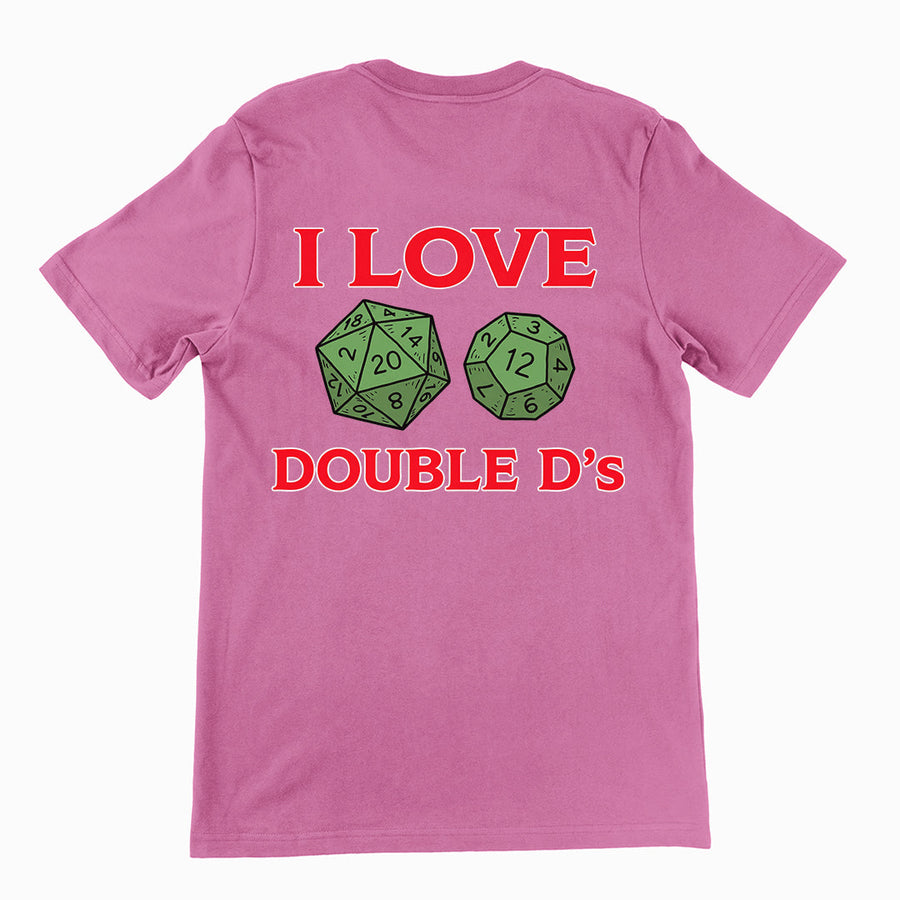 I love Double D's (Dungeon and Dragons) T-Shirt (backprint) Orbital Clothing