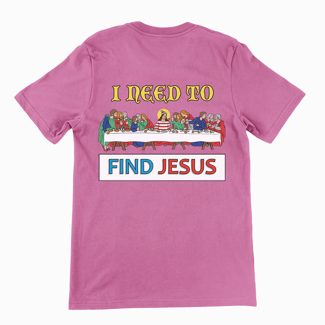 I need to find Jesus (Where's Wally) T-Shirt (backprint)