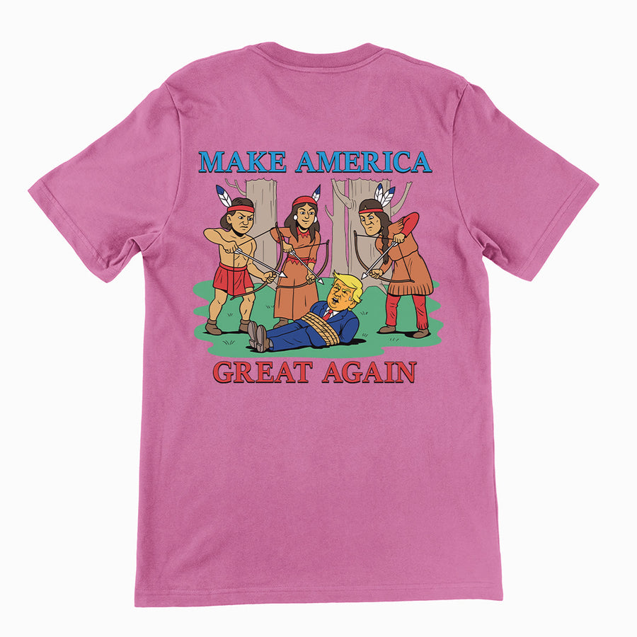 Make America Great Again (Native Americans) T-Shirt (backprint) Orbital Clothing