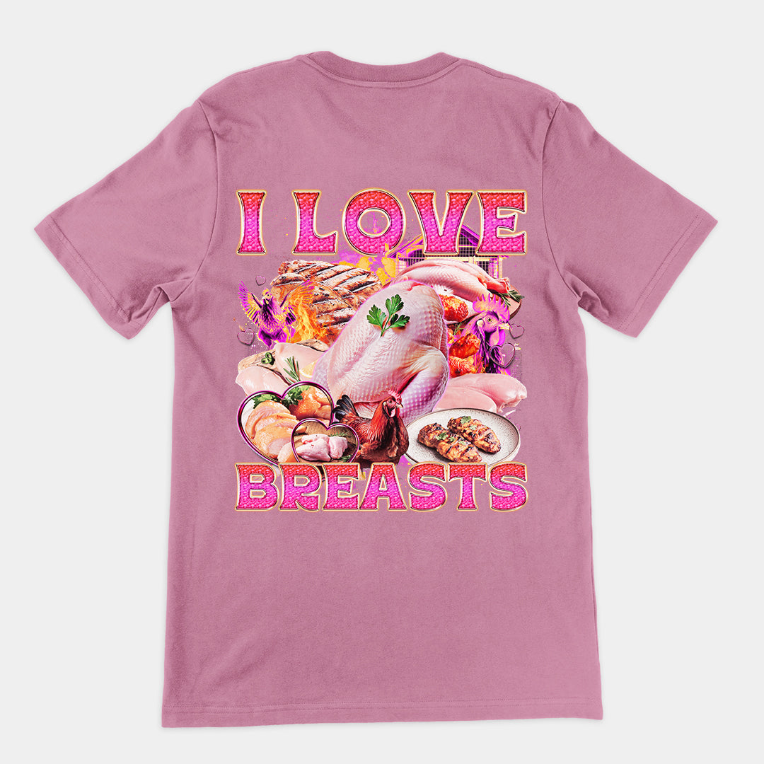 I Love Breasts T-Shirt (backprint)