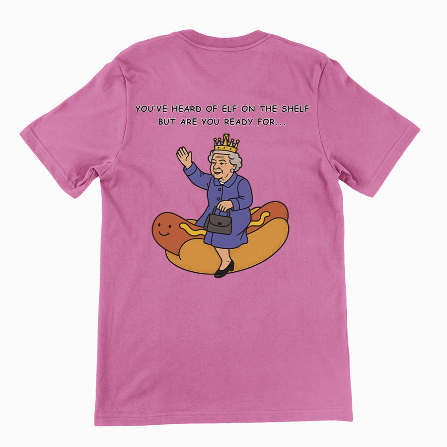 You've heard of elf on the shelf but are you ready for Lizzy on the Glizzy T-Shirt (backprint) Orbital Clothing
