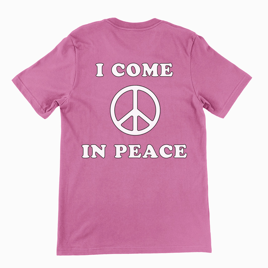I come in peace T-Shirt (backprint) Orbital Clothing