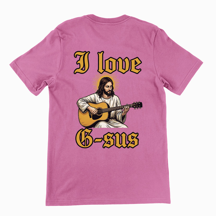 I love G-sus T-Shirt (backprint) Orbital Clothing