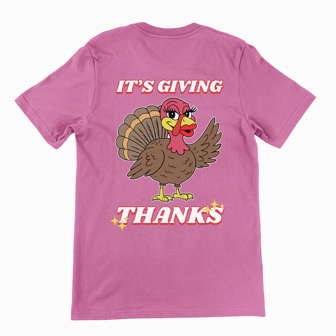 It's giving thanks T-Shirt (backprint) Orbital Clothing
