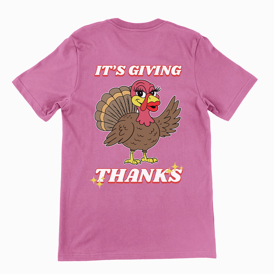 It's giving thanks T-Shirt (backprint) Orbital Clothing