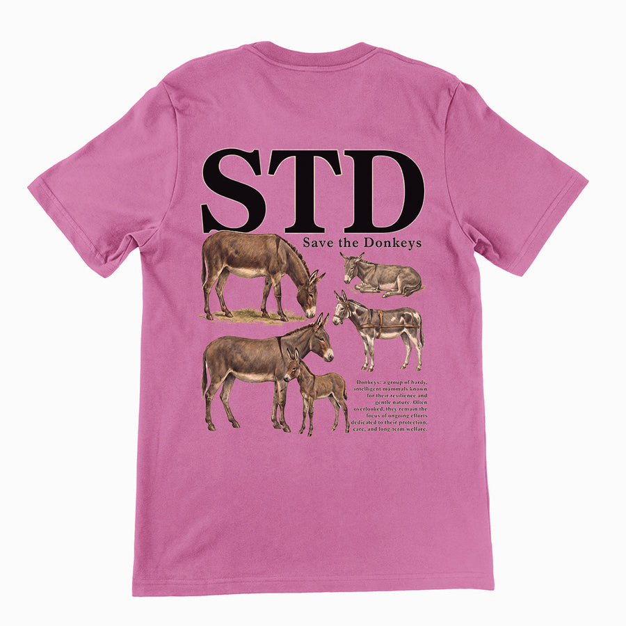 STD (save the donkeys) T-Shirt (backprint) Orbital Clothing