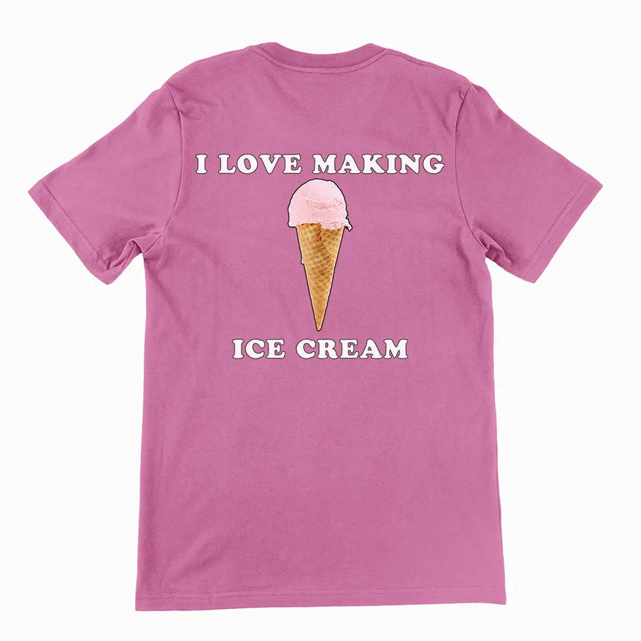 I love making ice cream T-Shirt (backprint) Orbital Clothing