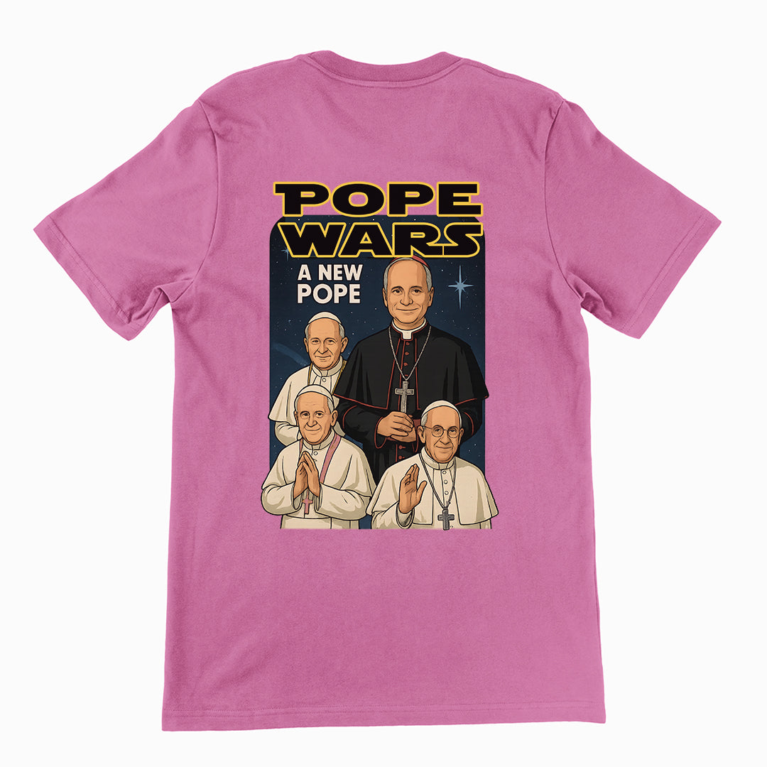 Pope Wars: A New Pope t-shirt (backprint)