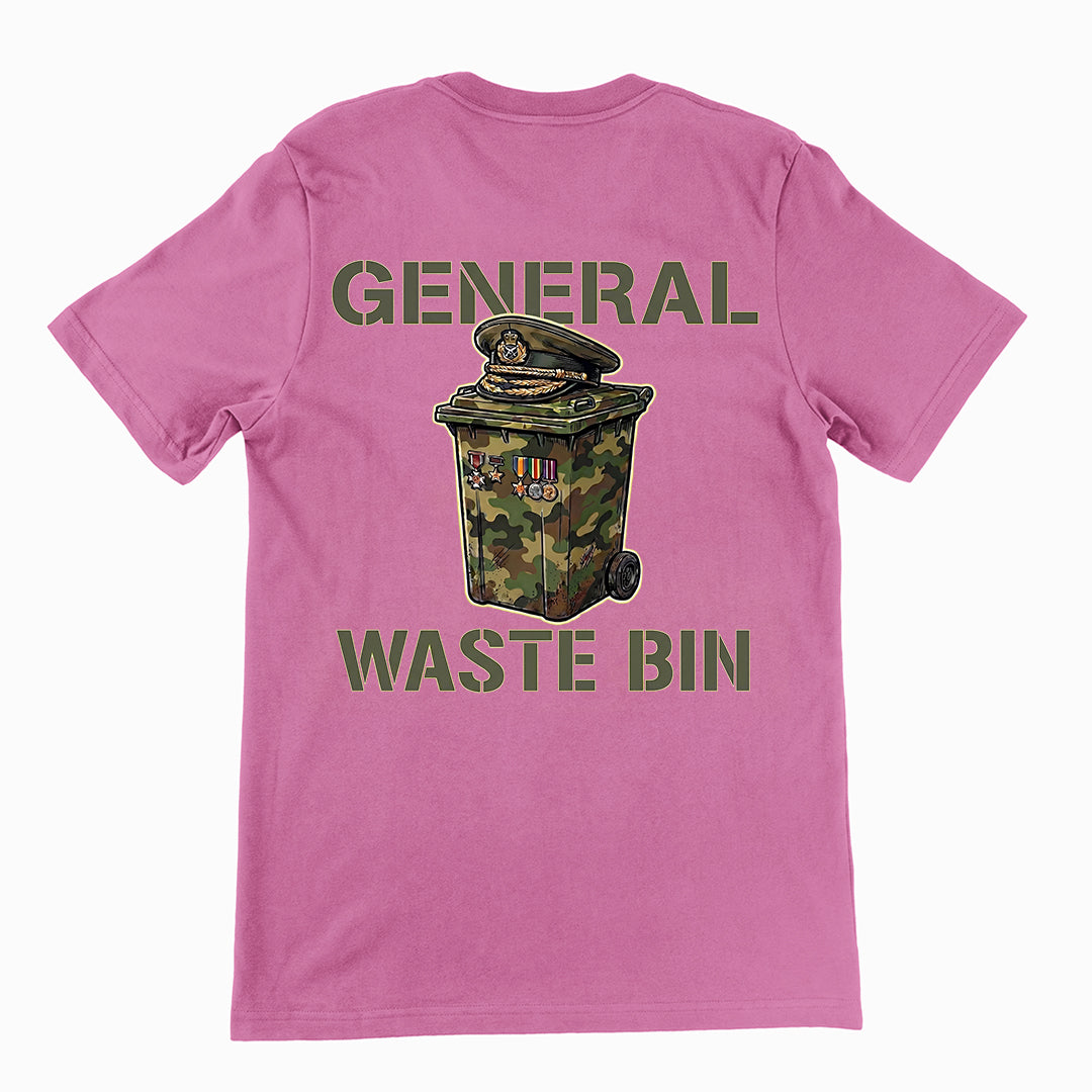 General Waste Bin T-Shirt (backprint) Orbital Clothing