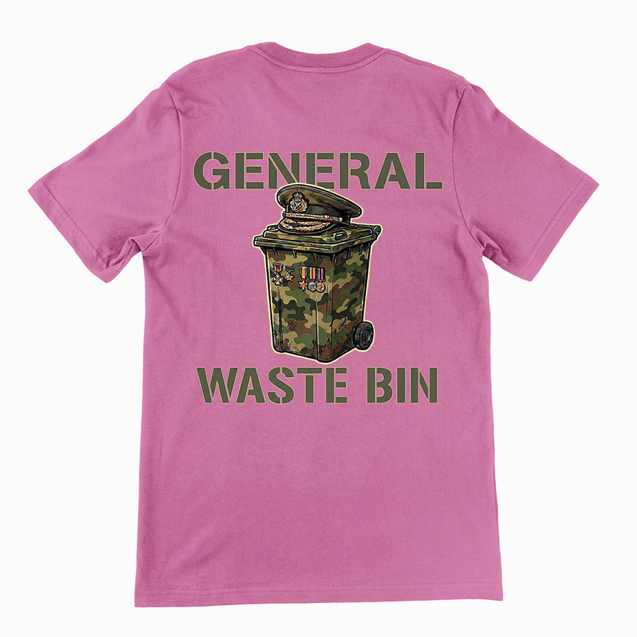 General Waste Bin T-Shirt (backprint) Orbital Clothing