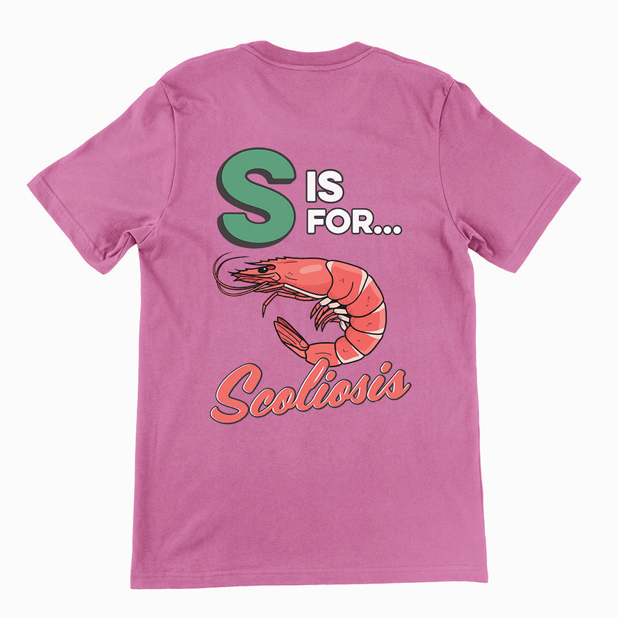 S is for Scoliosis T-Shirt (backprint) Orbital Clothing