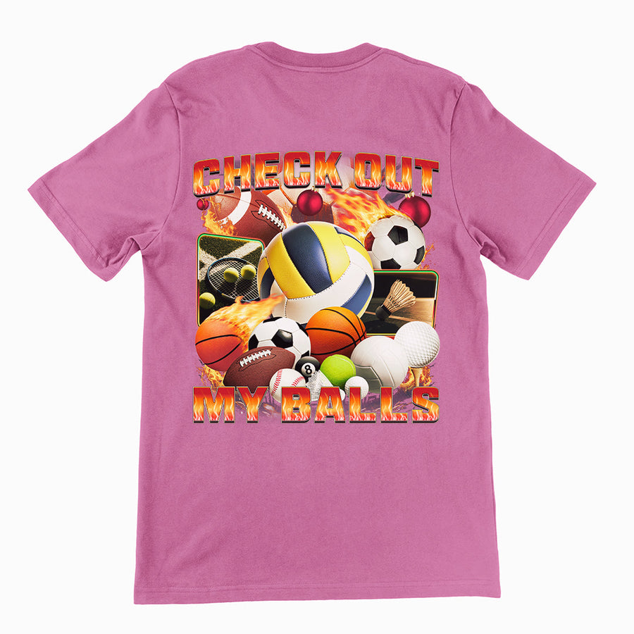 Check Out My Balls T-Shirt (backprint) Orbital Clothing
