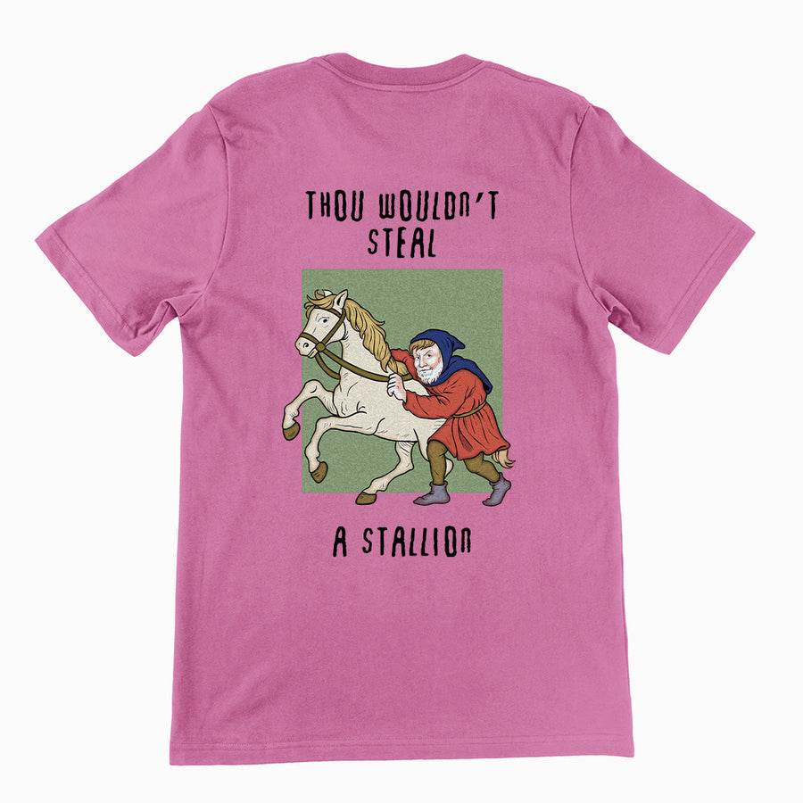 Thou wouldn't steal a stallion T-Shirt (backprint) Orbital Clothing