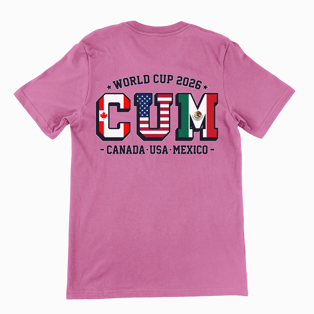 World Cup 2026 CUM (Canada USA Mexico) T-Shirt (backprint) Orbital Clothing