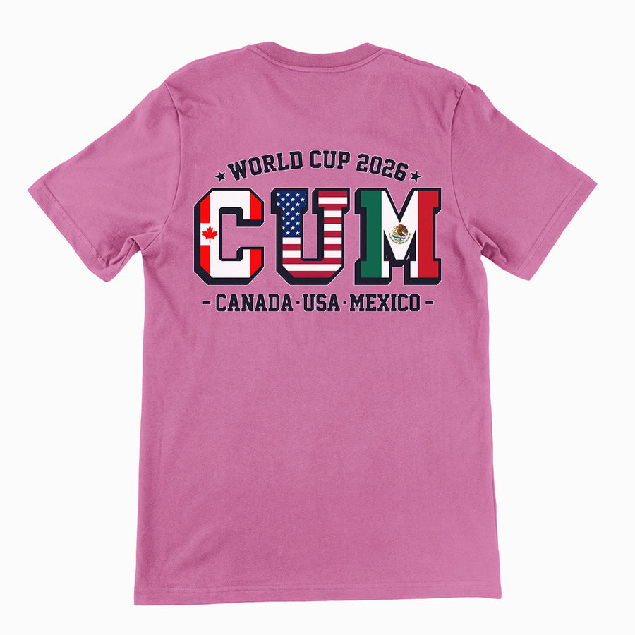 World Cup 2026 CUM (Canada USA Mexico) T-Shirt (backprint) Orbital Clothing