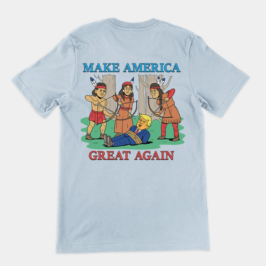 Make America Great Again (Native Americans) T-Shirt (backprint) Orbital Clothing