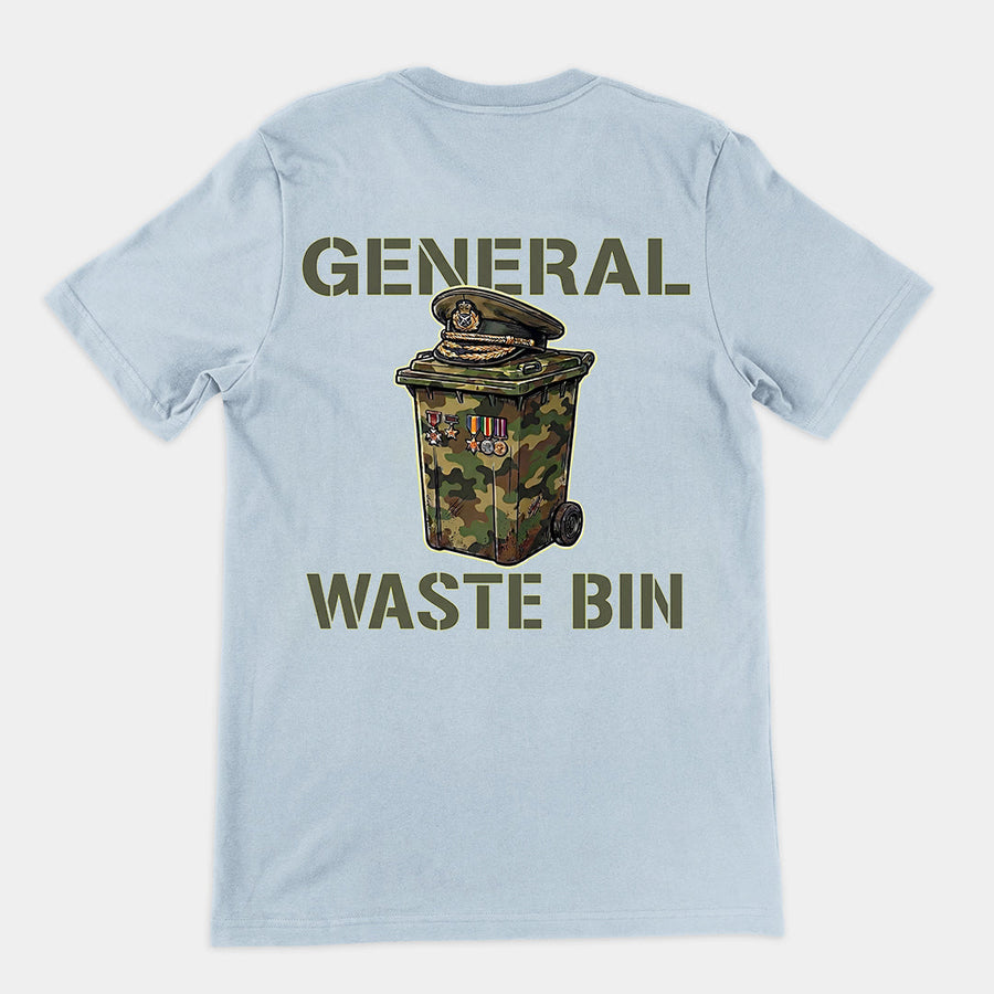 General Waste Bin T-Shirt (backprint) Orbital Clothing