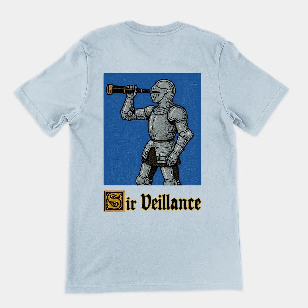 Sir Veillance Handdrawn T-Shirt (backprint) - Orbital Clothing