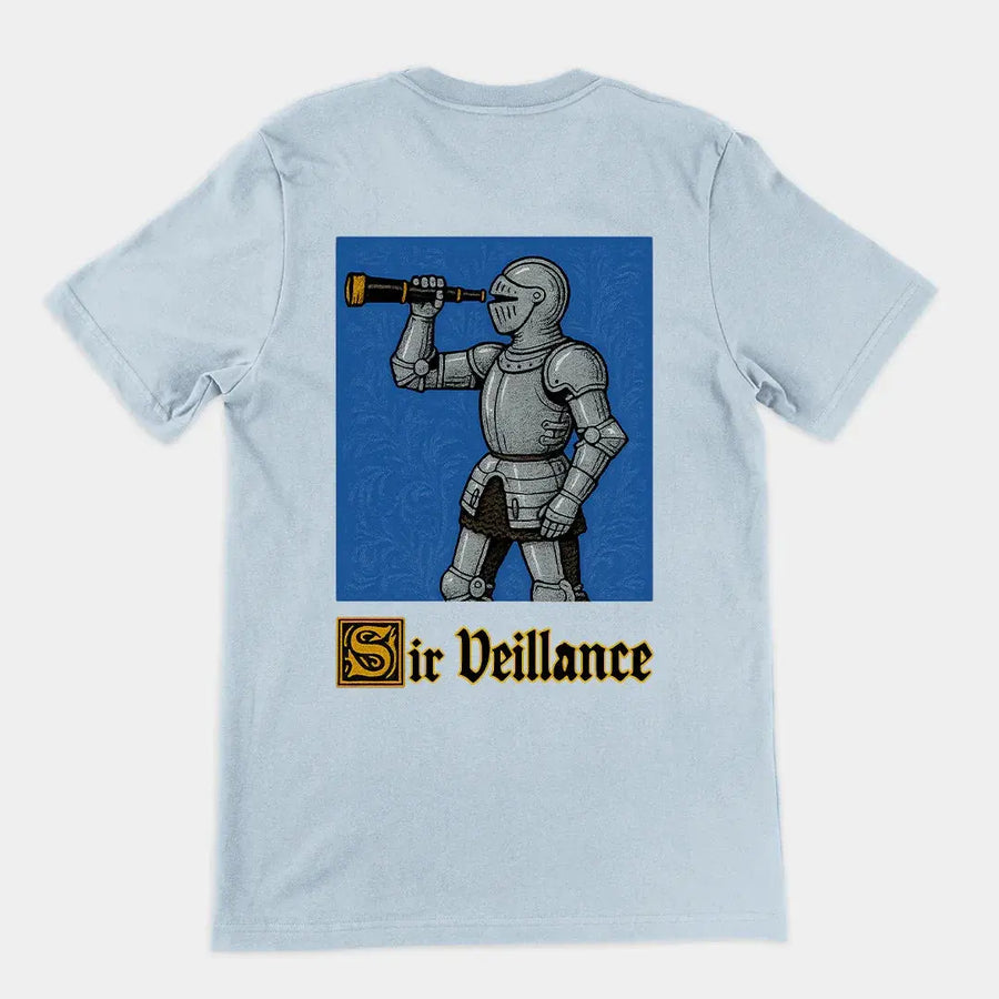 Sir Veillance Handdrawn T-Shirt (backprint) - Orbital Clothing
