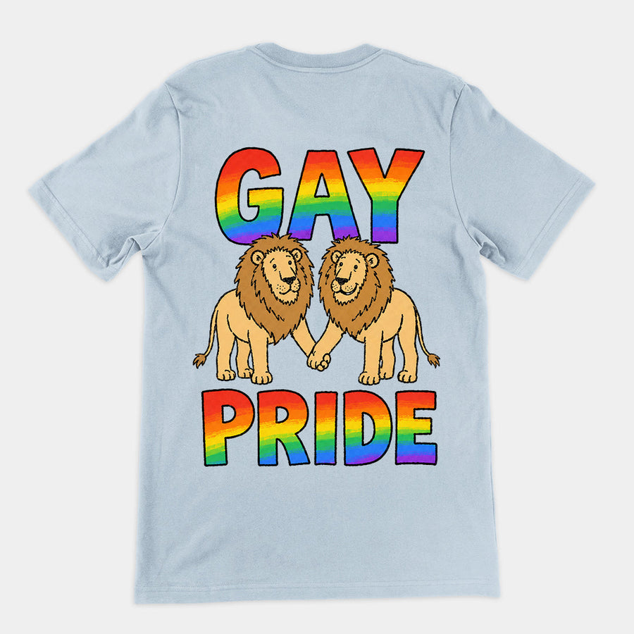 Gay Pride (lions) T-Shirt (backprint) Orbital Clothing