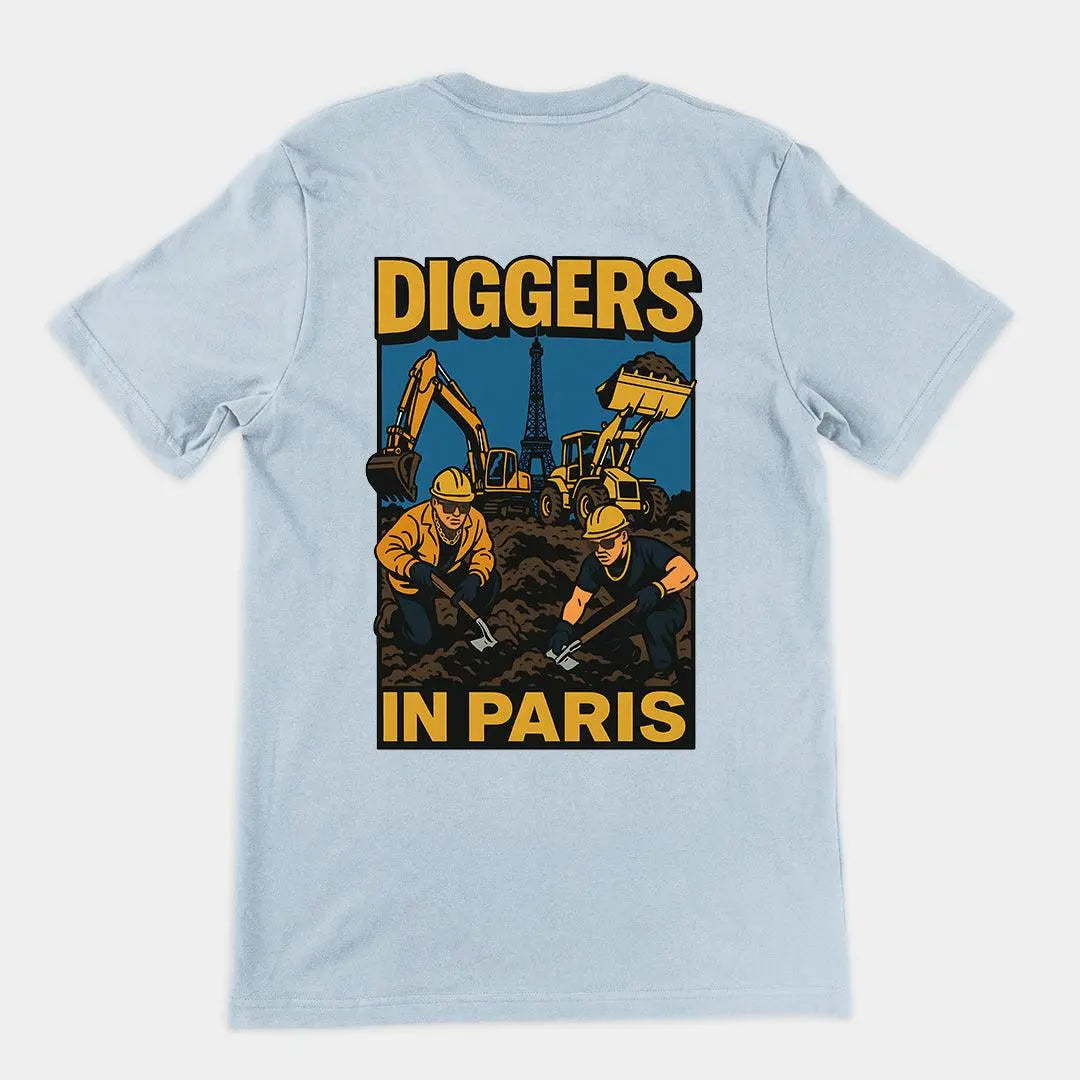 Diggers in Paris T-Shirt (backprint) - Orbital Clothing