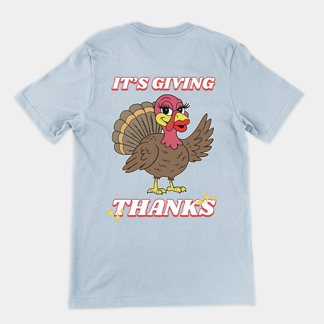 T-Shirt mit dem Aufdruck „Es ist ein Dankeschön“ (Rückenaufdruck)