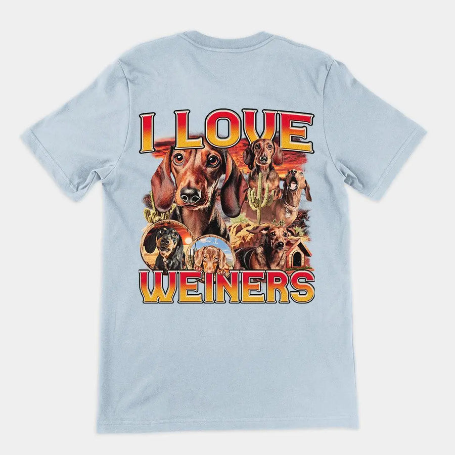 I Love Weiners T-Shirt (backprint) - Orbital Clothing