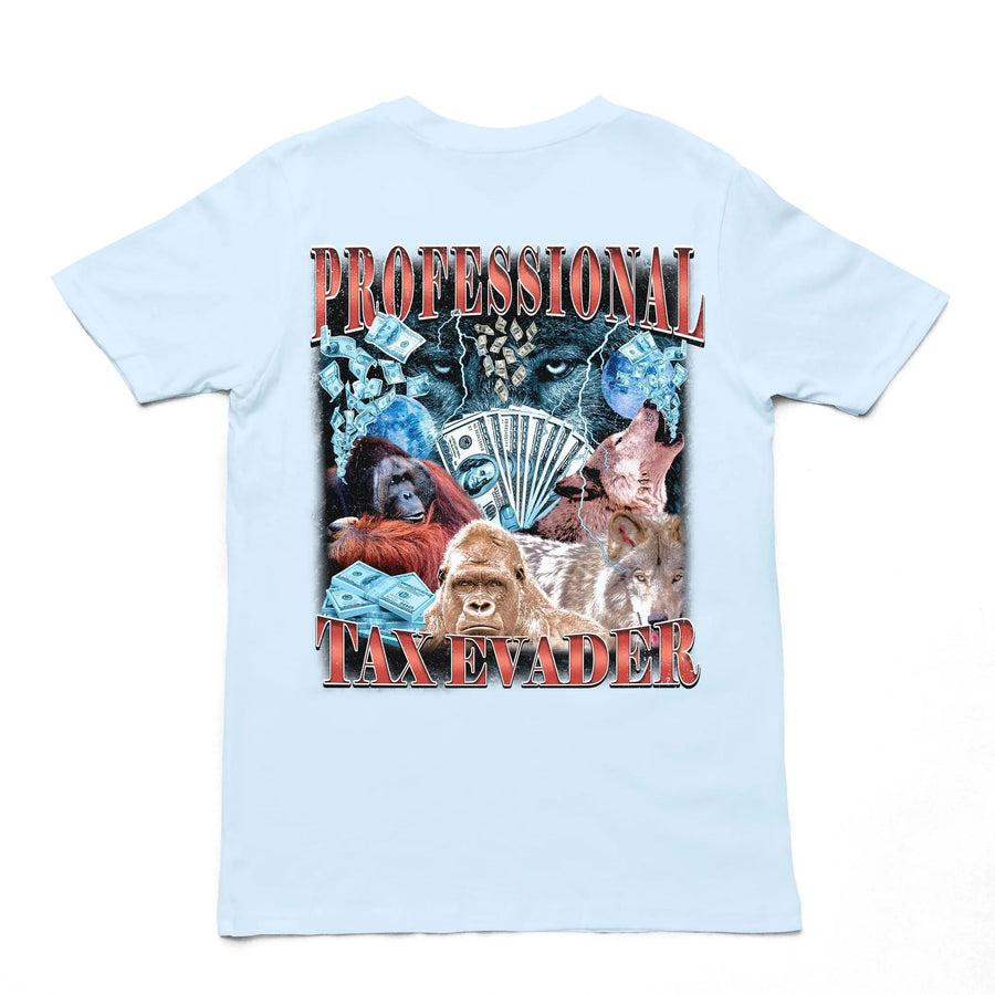 Professional Tax Evader T-Shirt (backprint) - Orbital Clothing